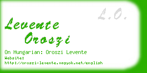 levente oroszi business card